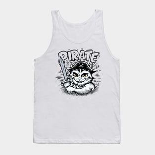 Pirate cute cat Tank Top